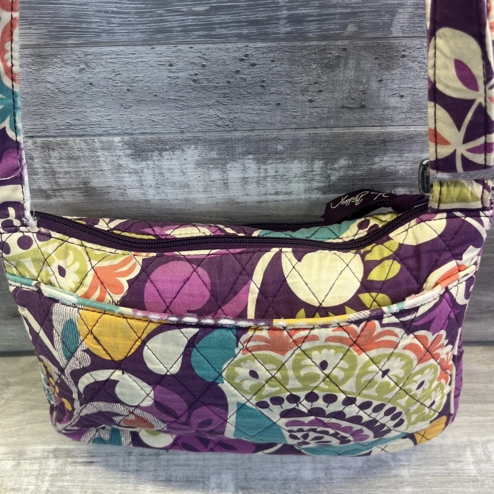 Retired Vera Bradley Plum Crazy Pattern Little Hipster Crossbody Bag Purse 2013